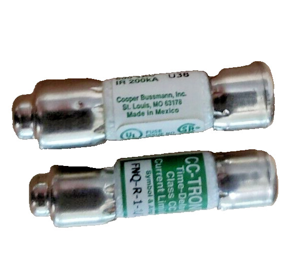 (QTY:2) CC-TRON FNQ-R-1-1/2 / FNQR11/2 / FNQR1-1/2 Time-Delay Fuses 600V