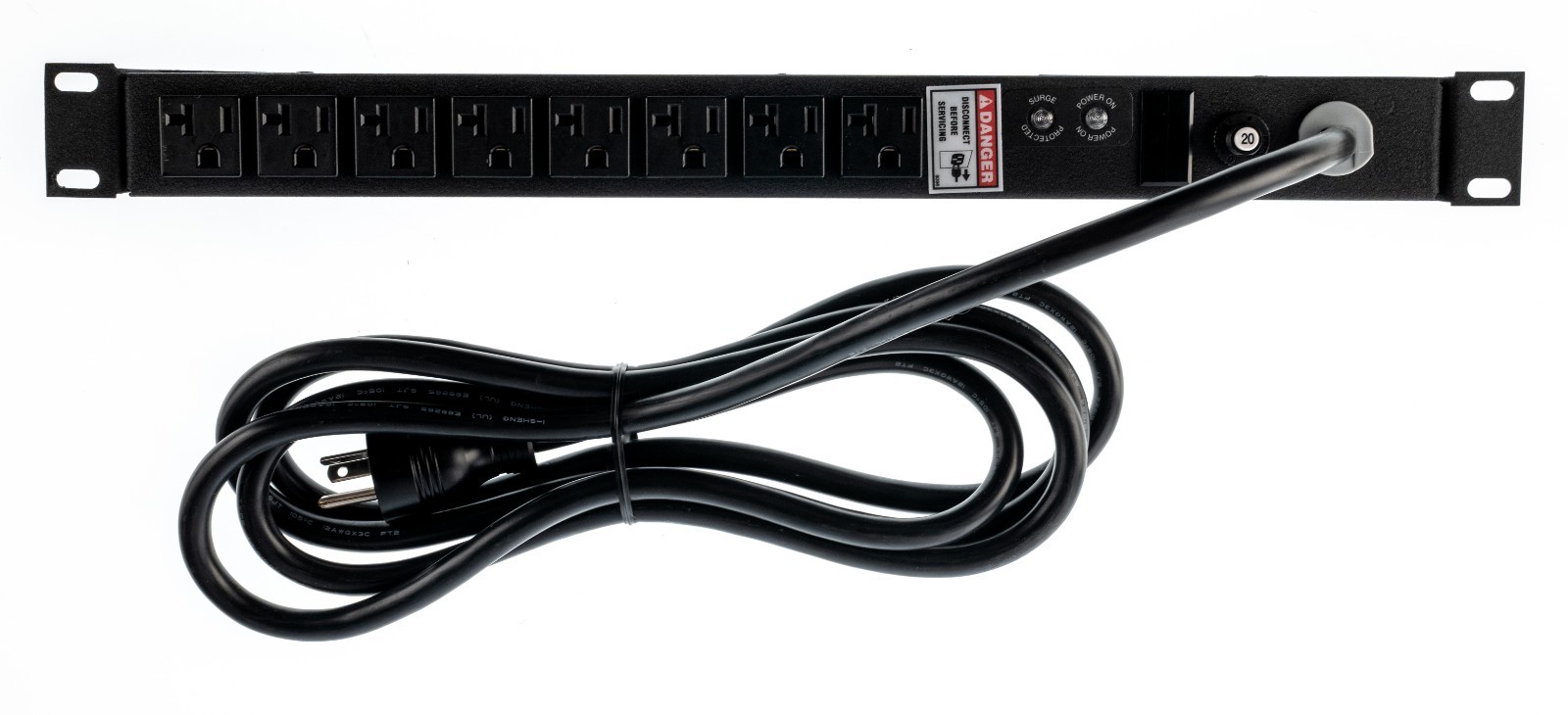 Chatsworth Products 16A 125V 8 Outlet Power Strip 025-712828-007 Horizontal Rack