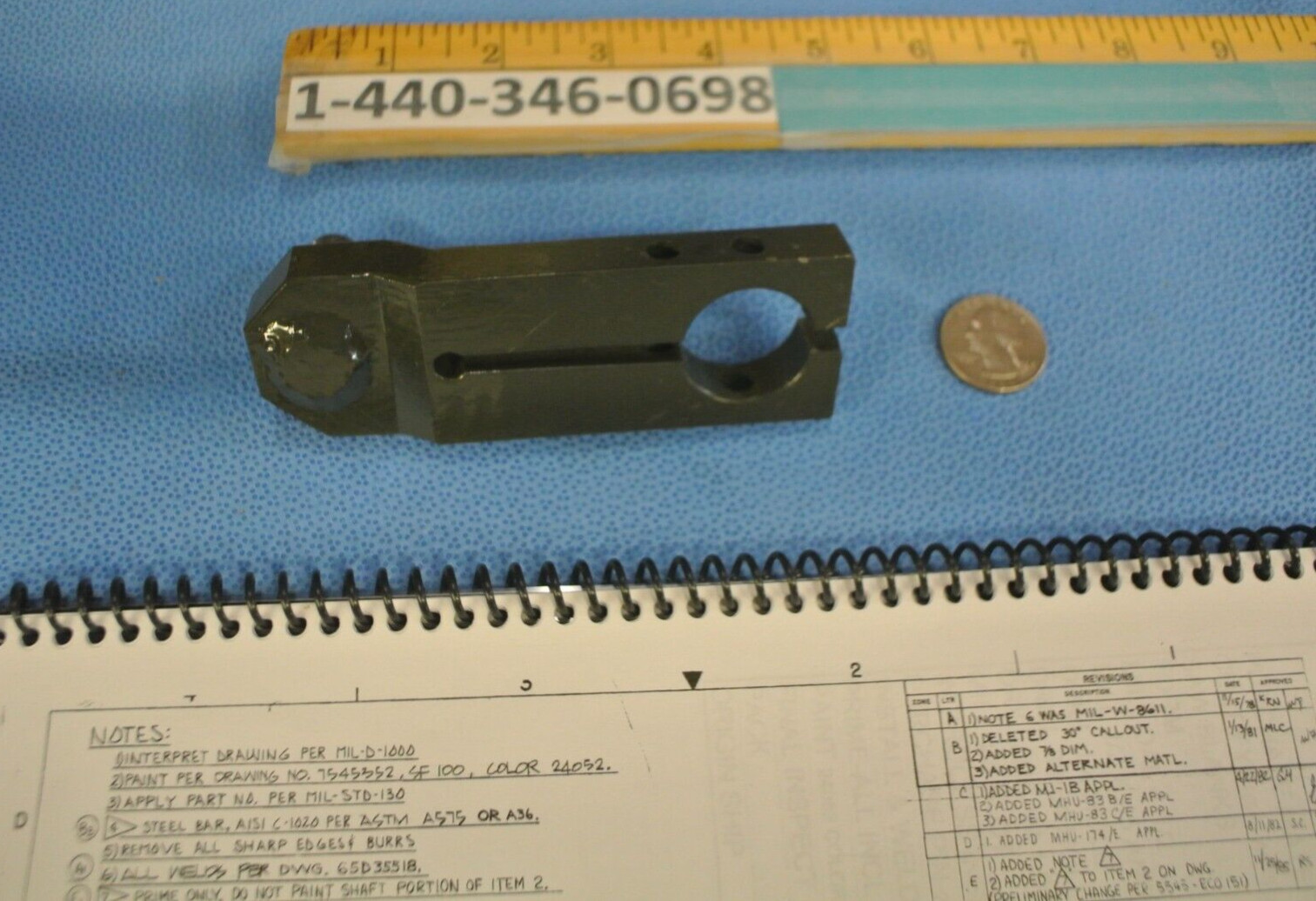 Lever, NSN 3040010134880 Military OEM Part -Certified to Gov Specs