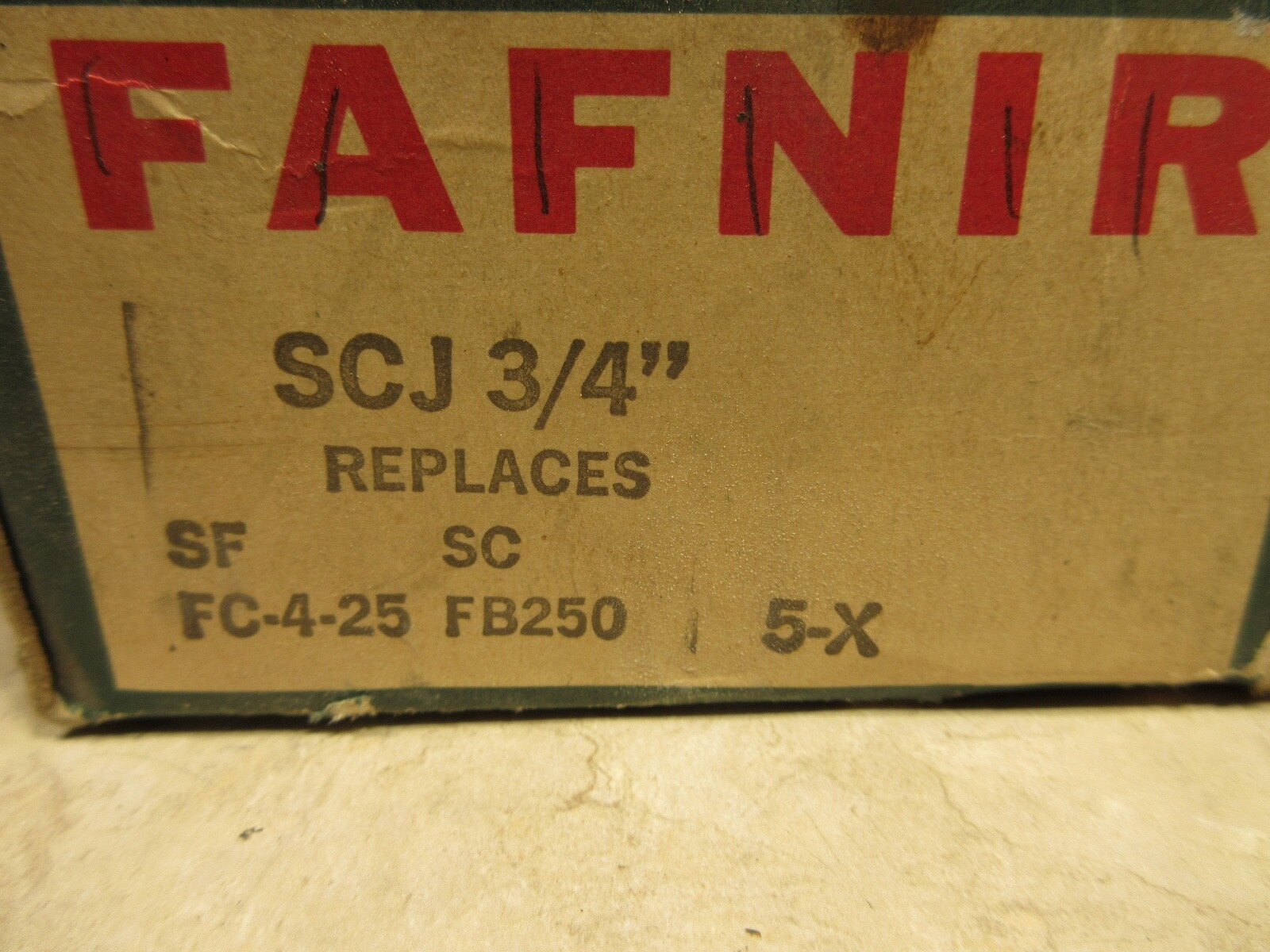 FAFNIR SCJ 3/4, 4 BOLT FLANGE BEARING UNIT, 3/4″ BORE, AA0201