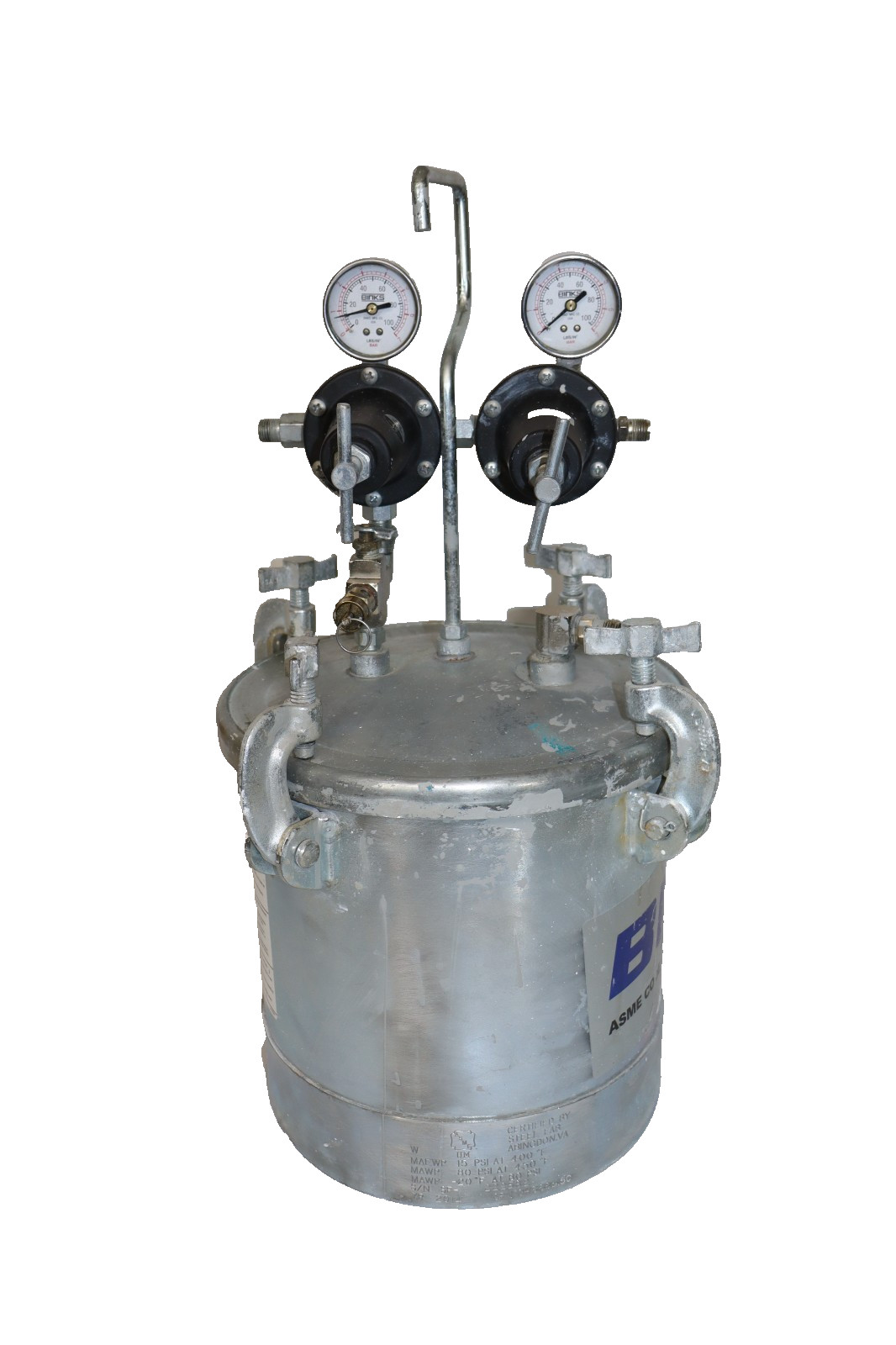 Binks 2.8 Gallon Paint Pot Stainless Pressure Paint Pot CRN OH6685.5C