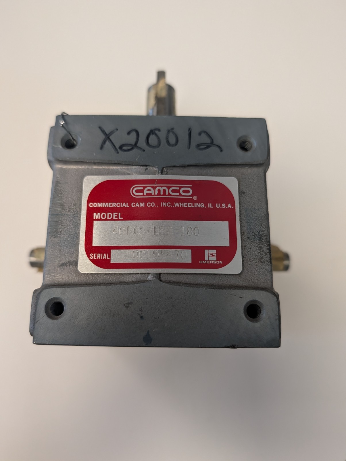CAMCO 40RGS4H12-180 Parallel Index Drive Right Angle Gear Reducer 180° Motion