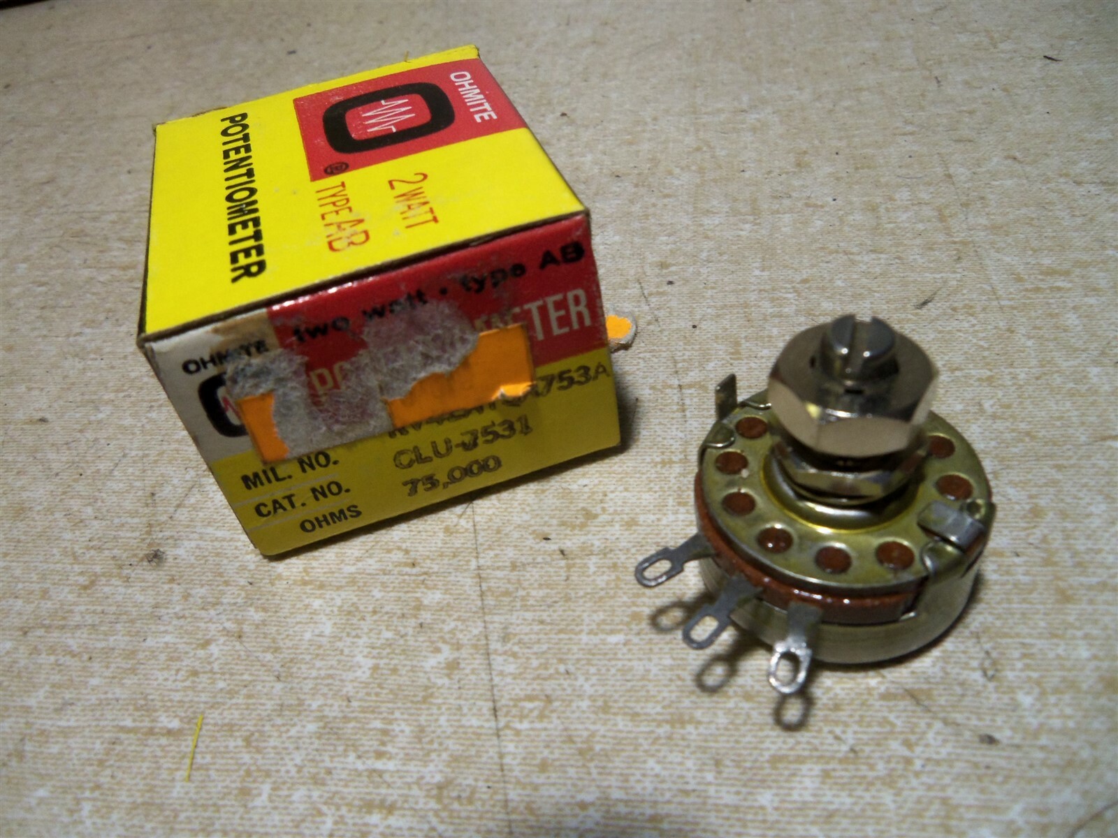 NEW Ohmite CLU-7531 Type AB 2W Potentiometer *FREE SHIPPING*