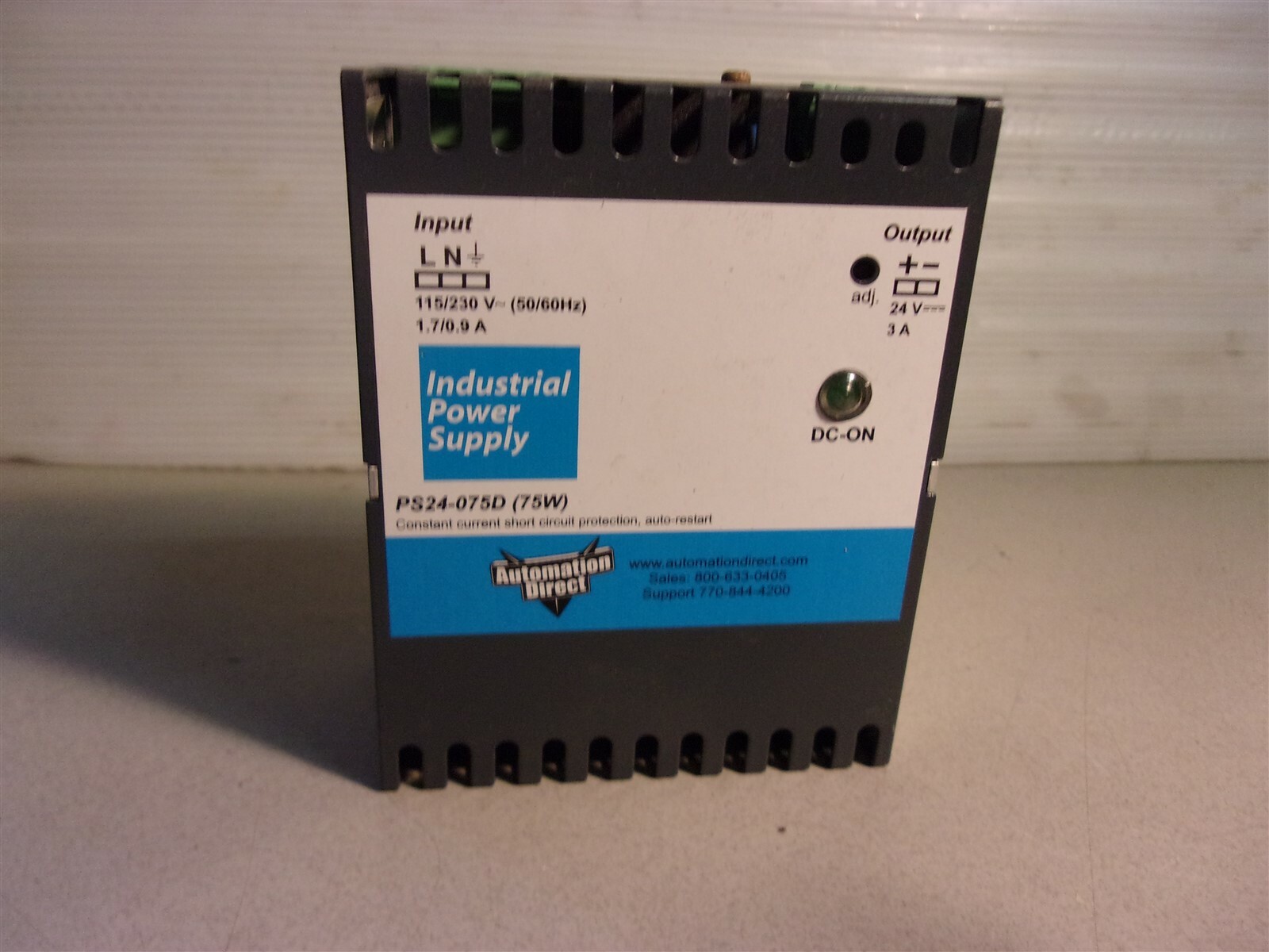 Automation Direct PS24-075 75W Industrial Power Supply 24V@3A *FREE SHIPPING*