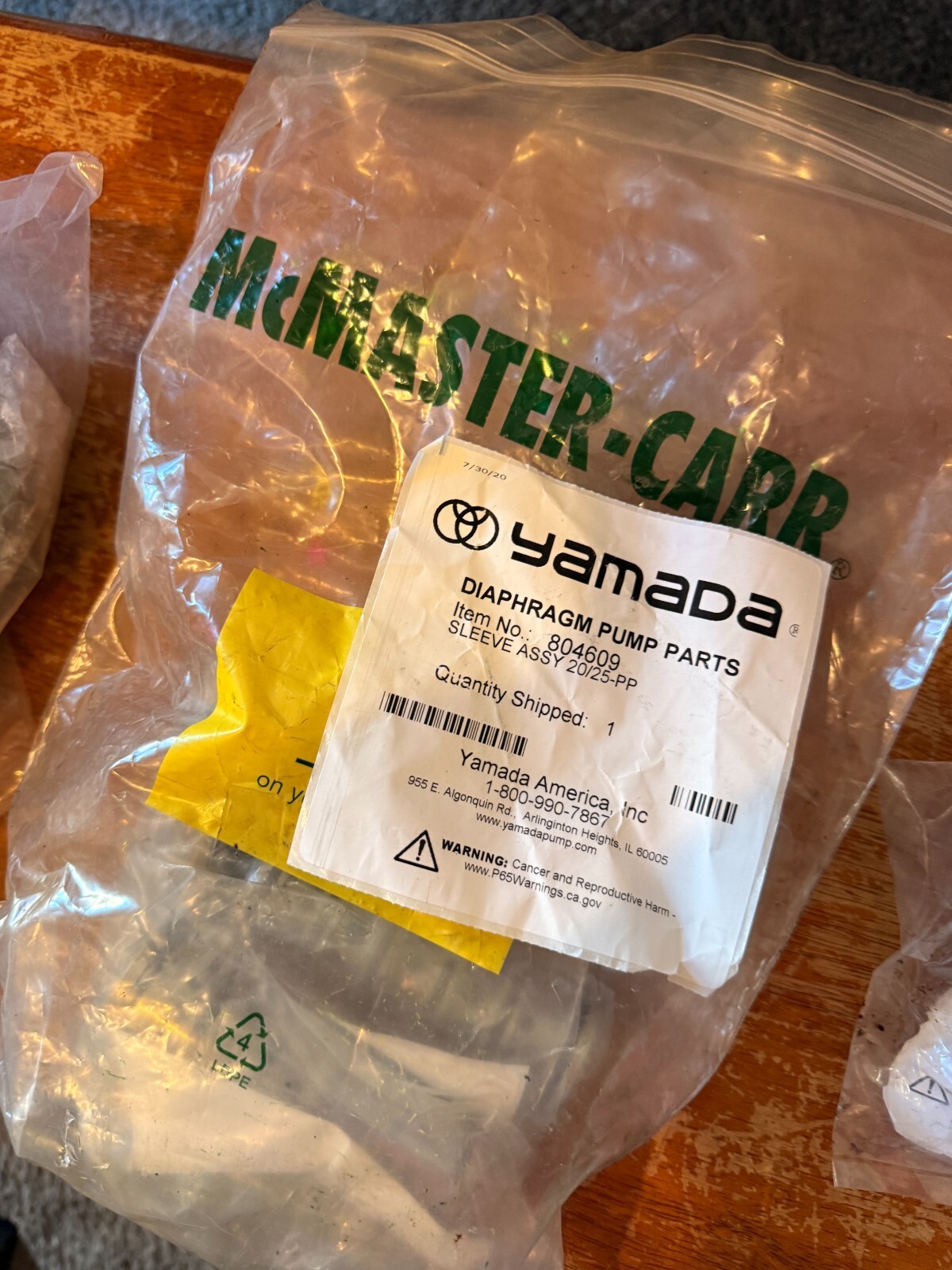 NEW OEM Yamada Double Air Diaphragm Pump NDP-25 Ser. Sleeve 20/25-PP # 804609 yp