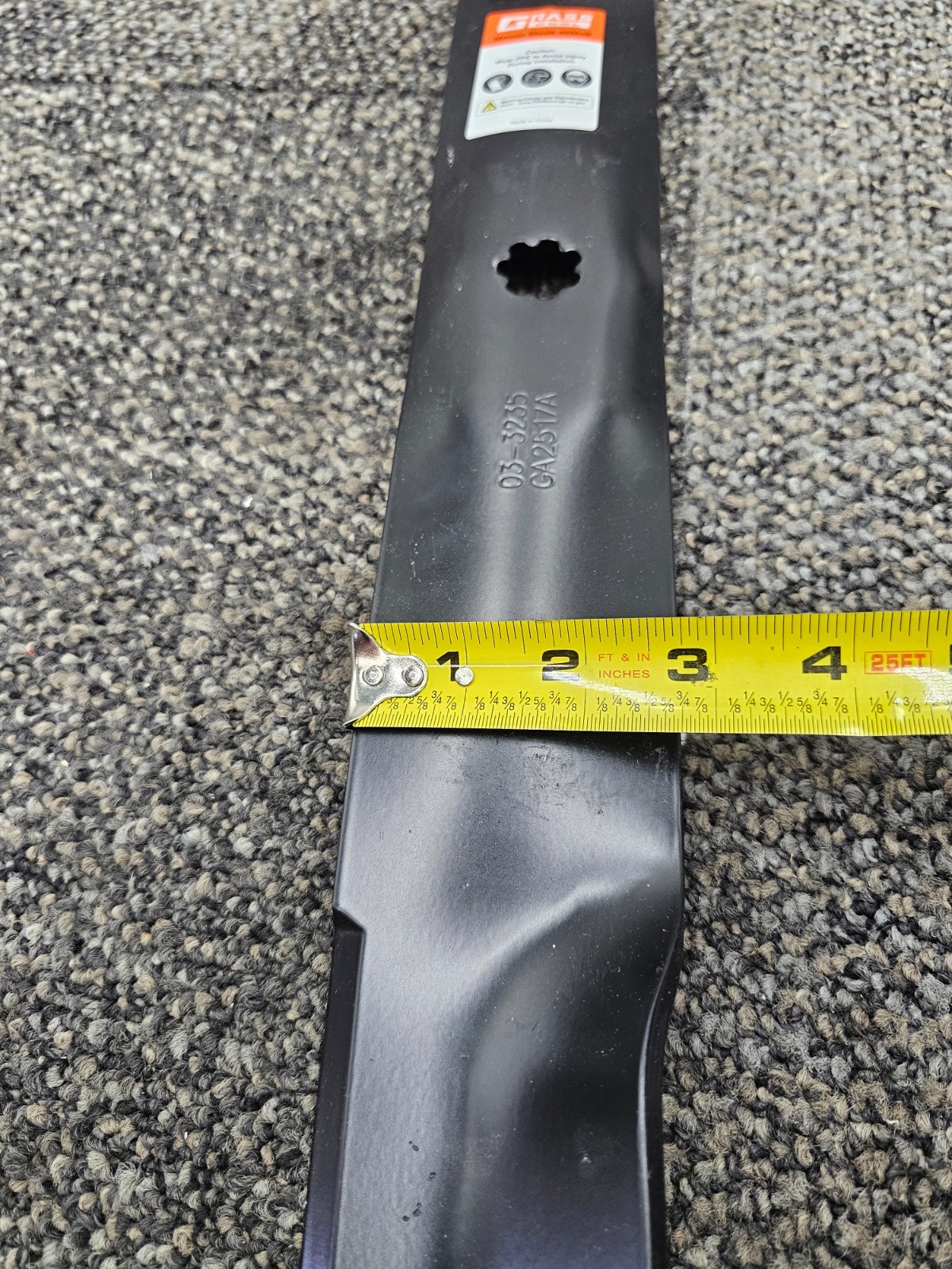 (QTY 2) Mower Blade 40MnB 21″ Length Black GrassCool Point Star