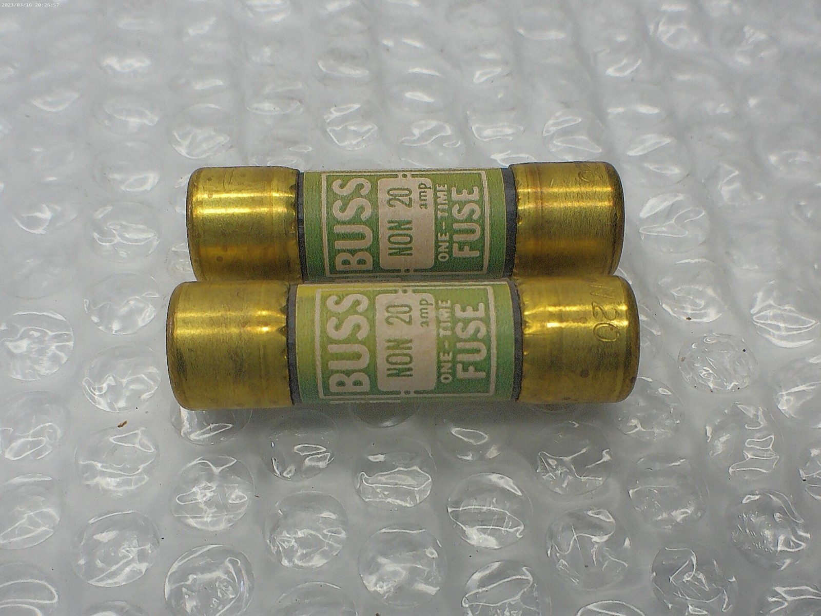 BUSSMANN NON-20 FUSE GREEN LOT OF 2 NSNP