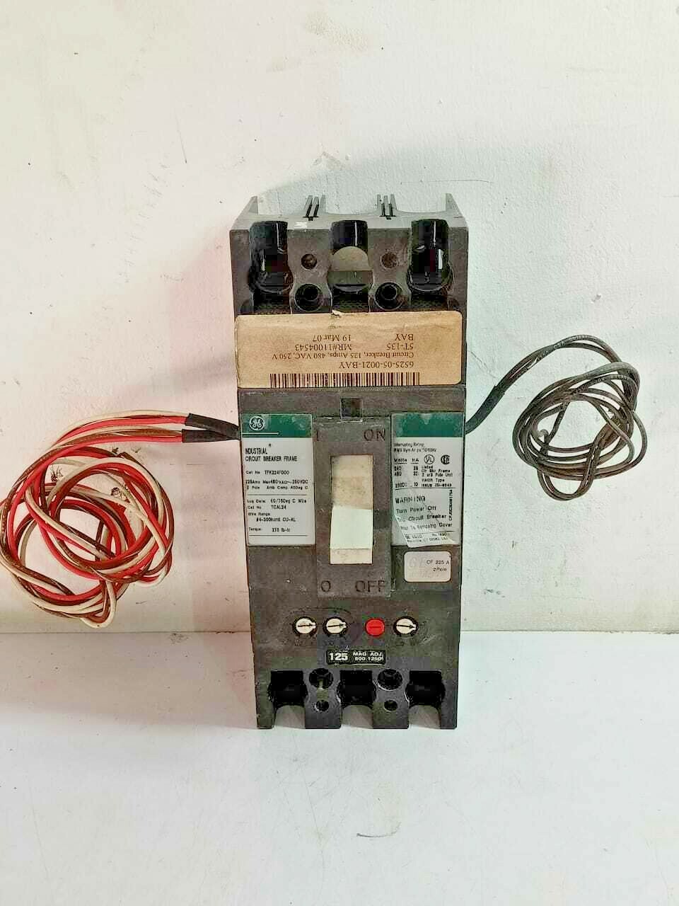 GE TFK224F000 Circuit Beaker 225Amp Max 480Vac