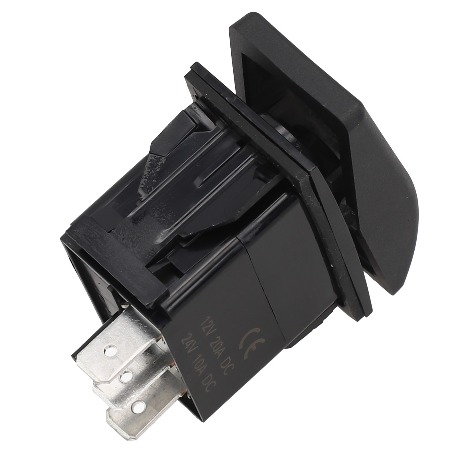 Switch Rocker Switch (ON)-OFF-(ON) 12/24VDC Rectangular SPDT Momentary