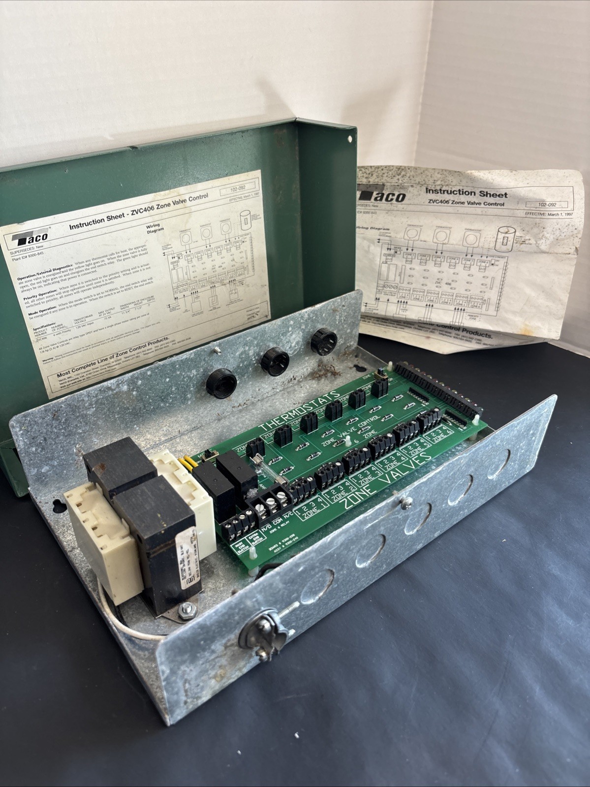 Taco ZVC406 | 6 Zone Valve Control With Instruction Sheet 1997