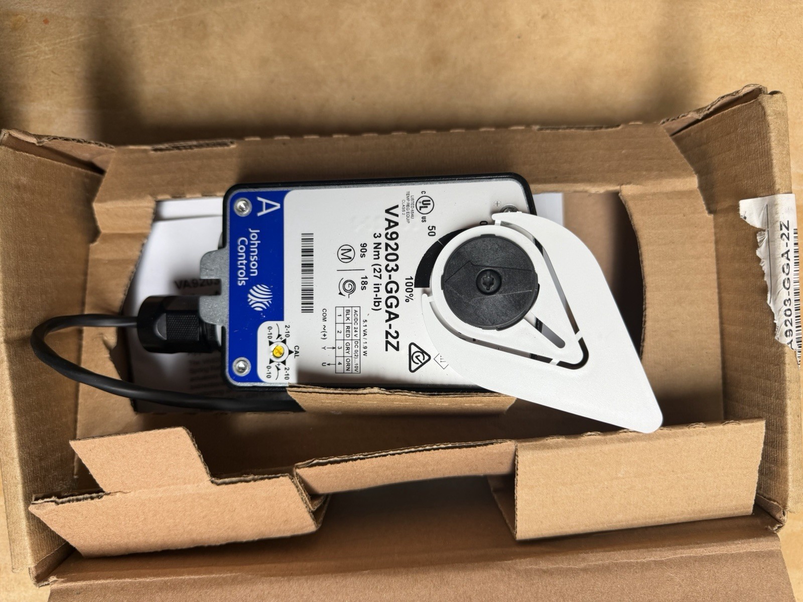 JOHNSON CONTROLS VA9203-GGA-2Z UNMP