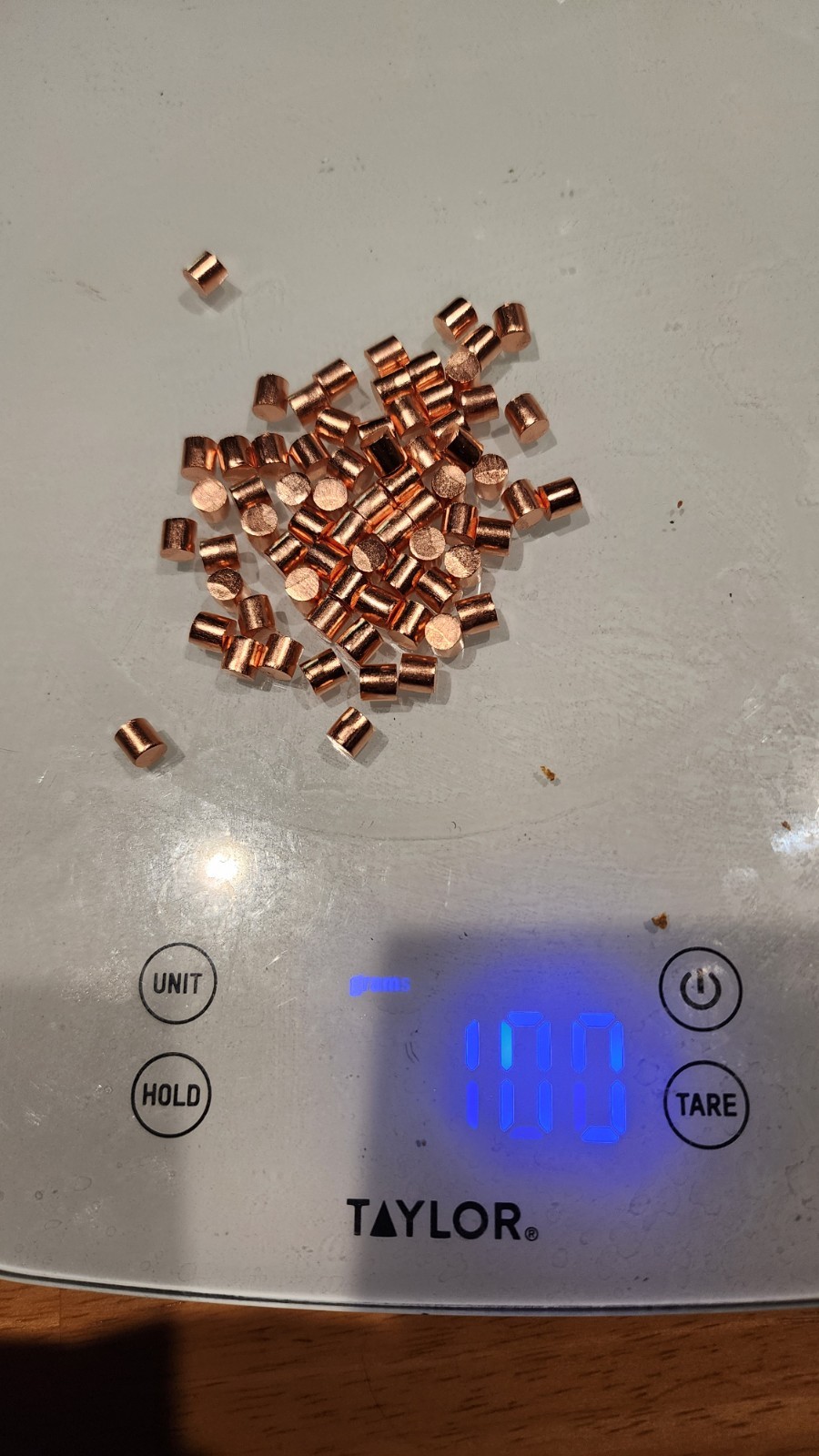 High Purity 99.9999 % Copper, 6mm X 6mm Pellet Size, 100g, Lab Research