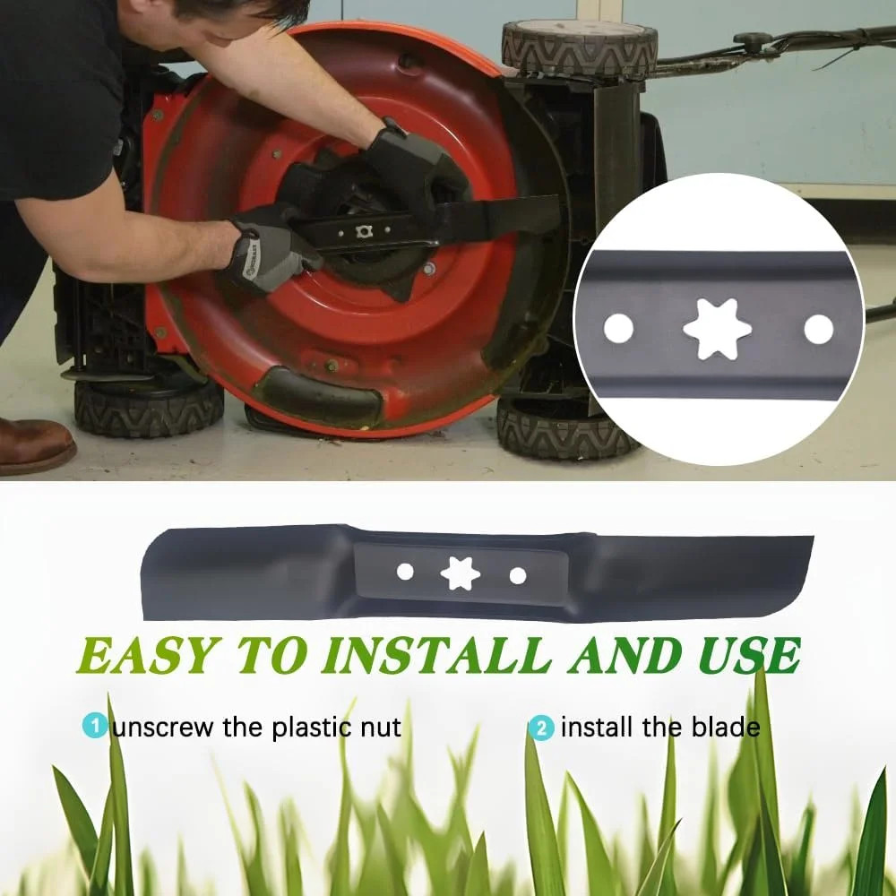3PCS 742-05052A 942-05052A Blades for 50 Inch Deck Lawn Mower 2-in-1 Blades Comp