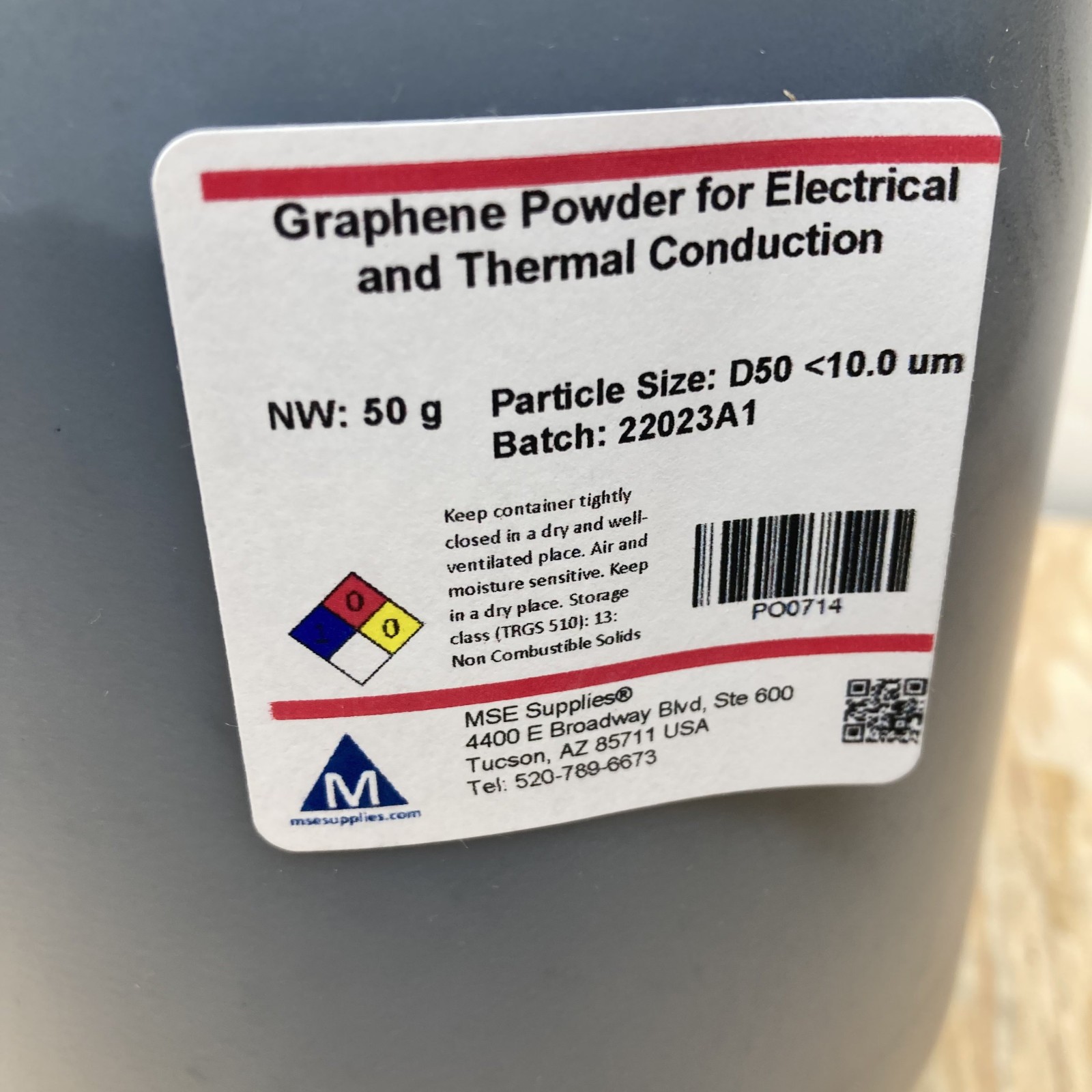 50g Graphene Powder for Electrical and Thermal Conduction – MSE PRO