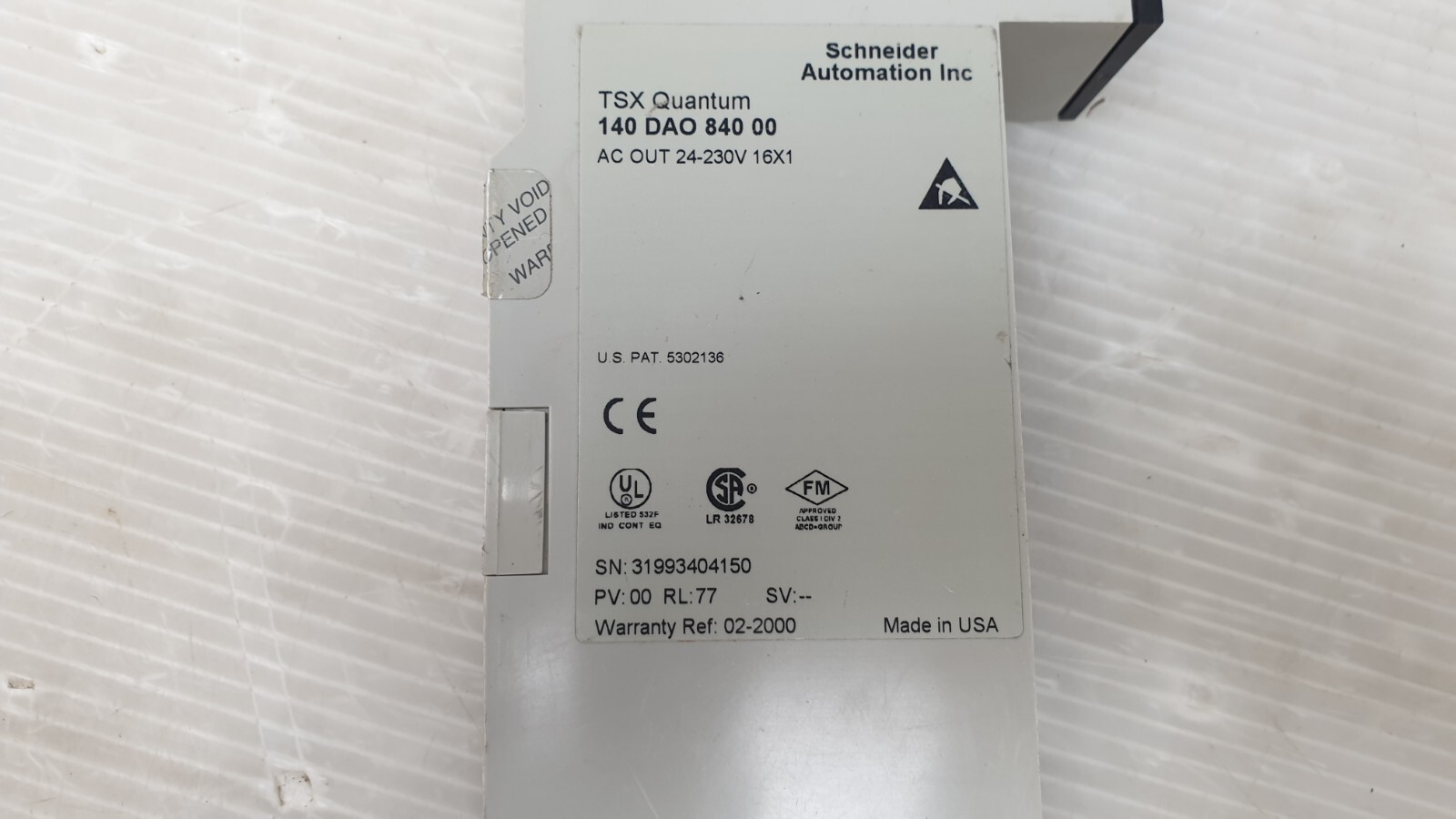 SCHNEIDER AUTOMATION TSX QUANTUM 140 DAO 840 00, 140DAO84000