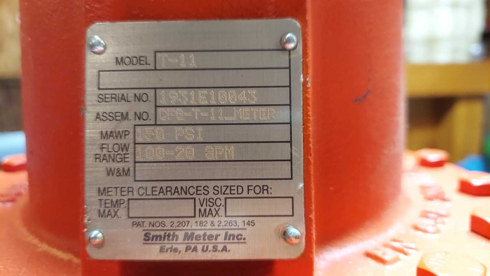 New Smith Meter T-11 CFG-T-11_Meter Rotary Vane Meter L@@K