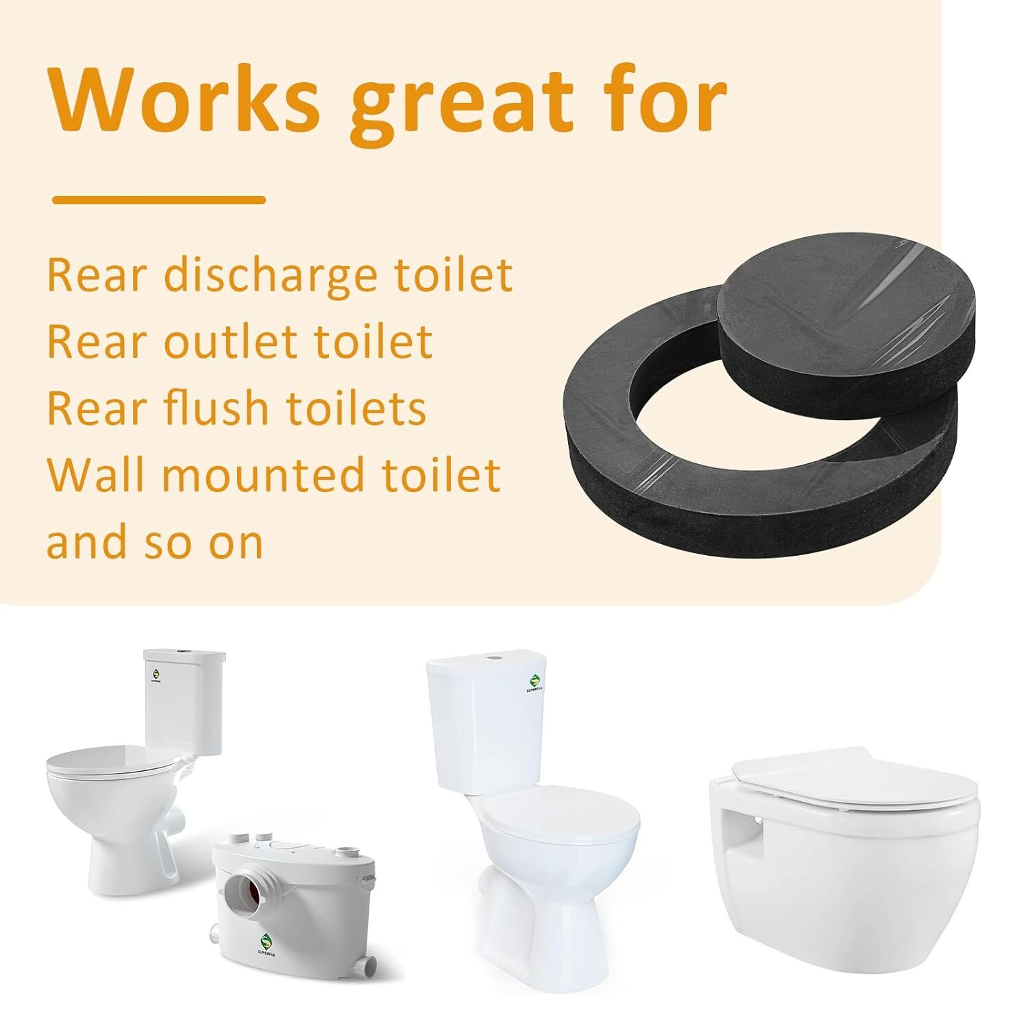 For Zurn Bonded Closet Gasket Kit 4″ Z1200-NEOSEAL-GSKT-4