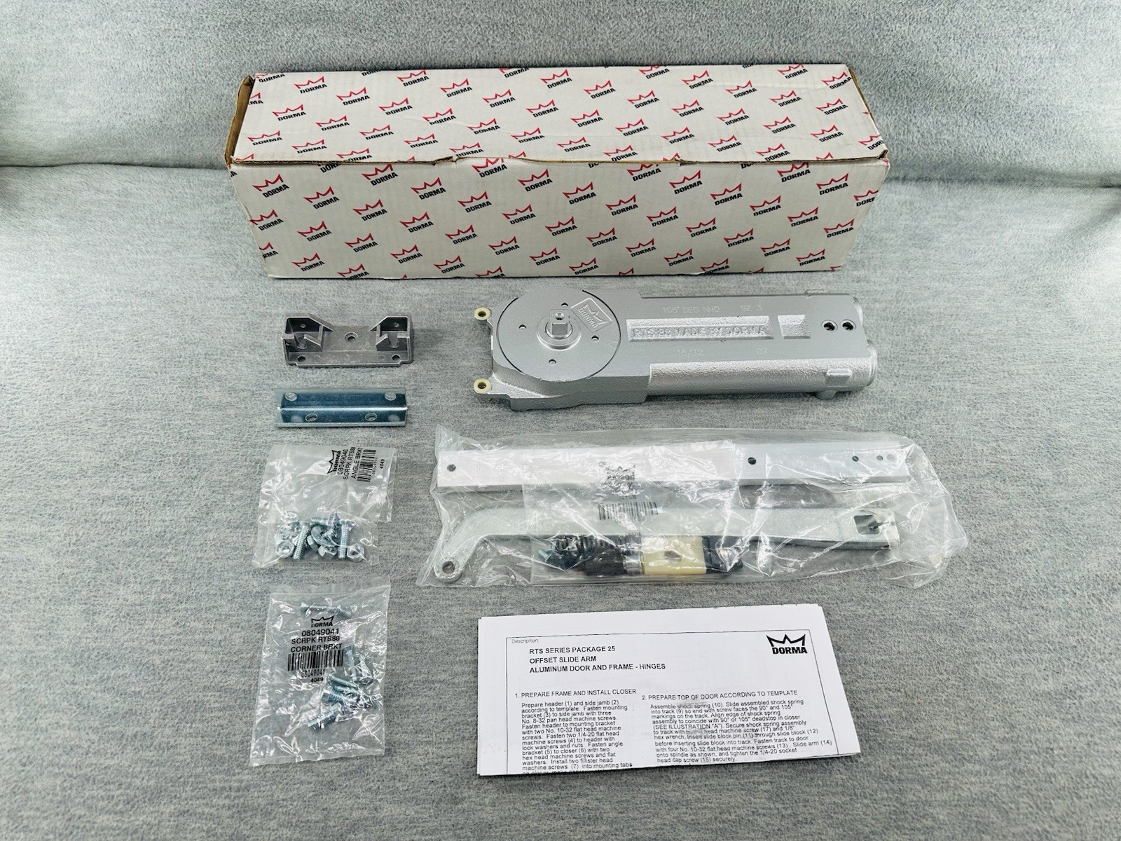 DORMA RTS88-25-PKG-105-NHO-SZ3 – Overhead Mounted Door Closer
