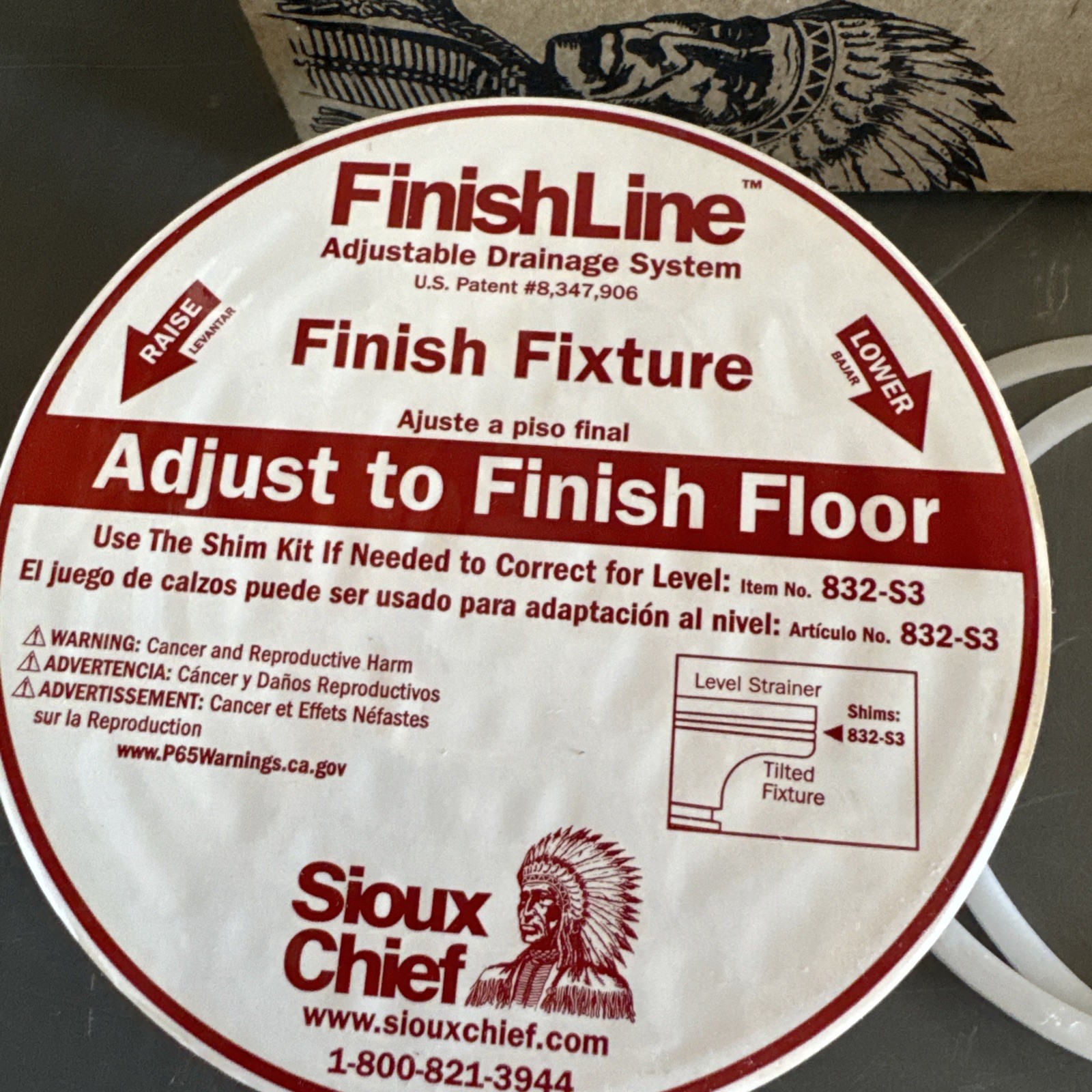Sioux Chief 832-3HNR FinishLine 3 Inch Adjustable Floor Drain Nickel Bronze