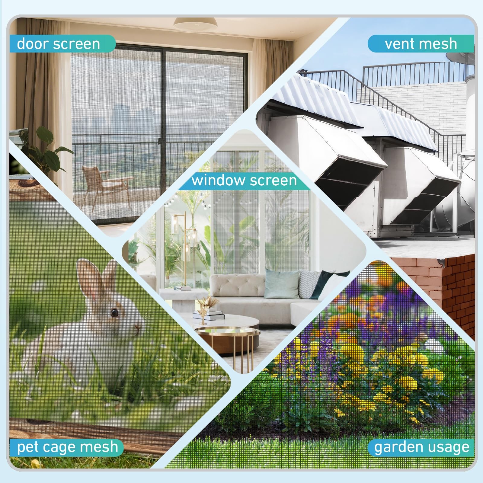 304 Stainless Steel Mesh Window Screen Roll,35IN 35IN x 16FT, Black