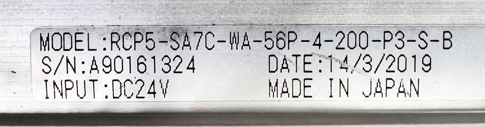 IAI RCP5-SA7C-WA-56P-4-200-P3-S-V 24VDC 200mm Stroke Linear Actuator 45kg paylod
