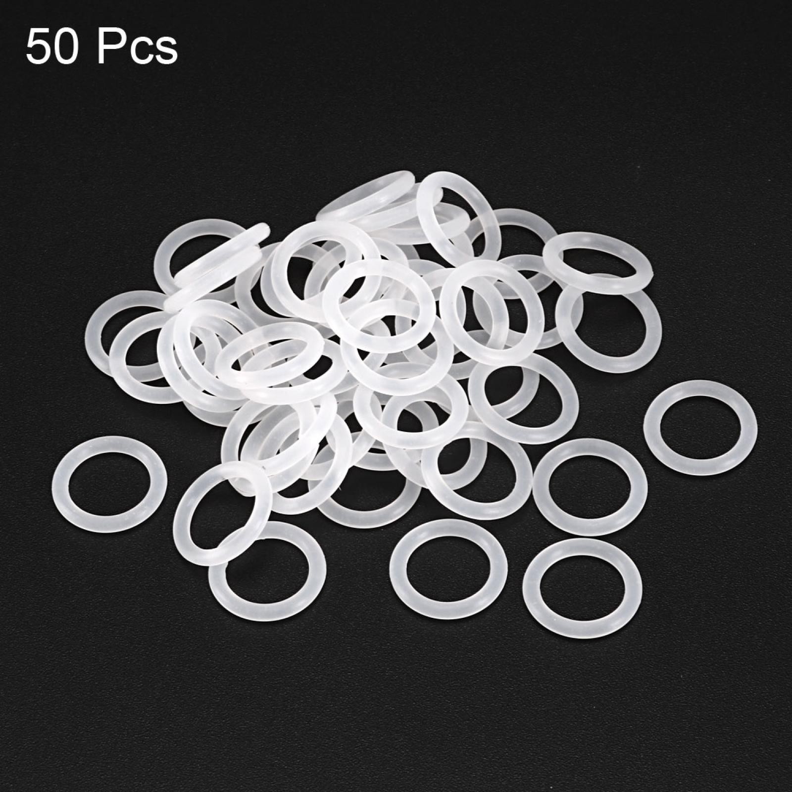 Valve Faucet Bearing Fittings Sealing Rings Clear White 10x14x2mm 50 pc