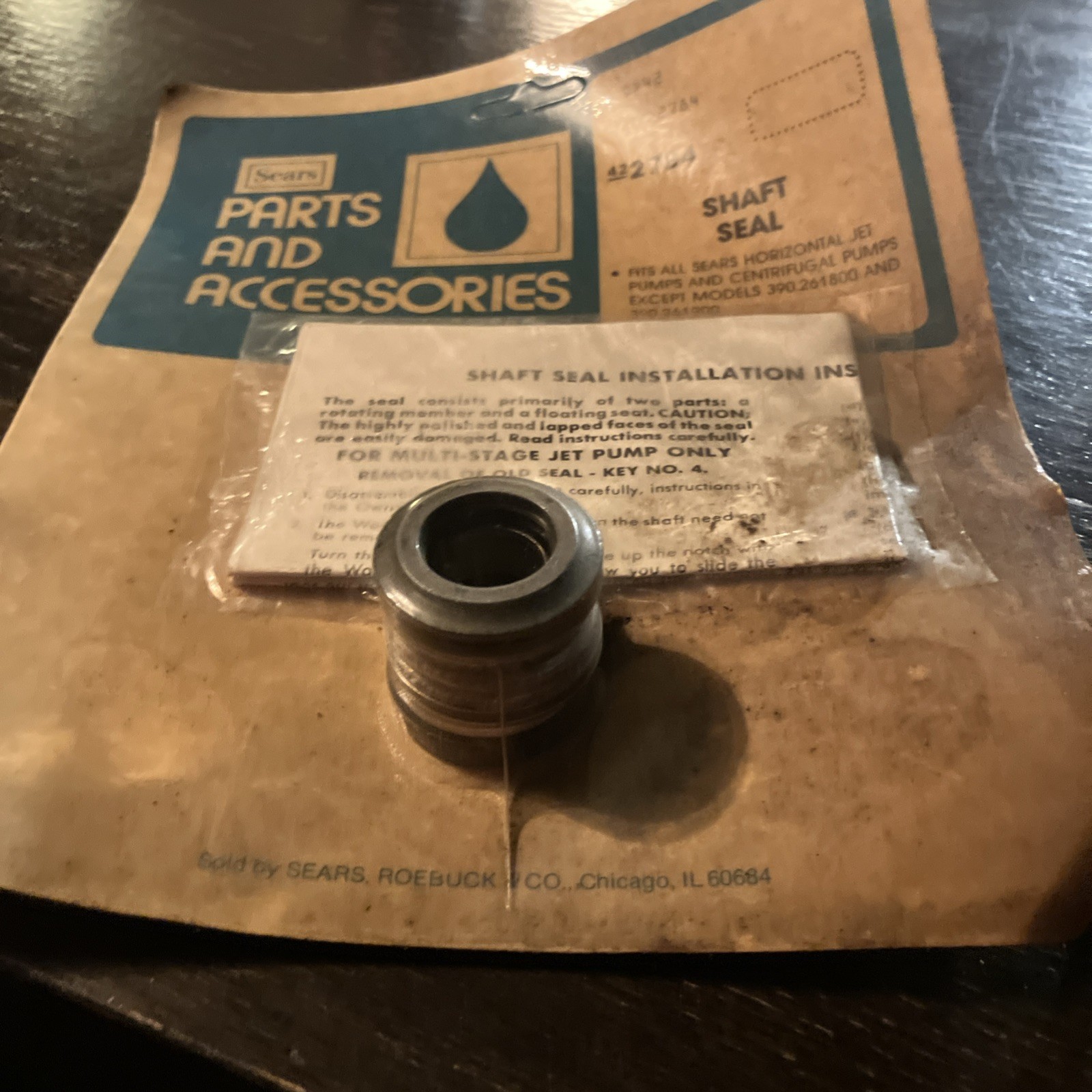 Sears Pump Shaft Seal 42-2784, U109-6B Fits Goulds Flotec + more, Sealed Package
