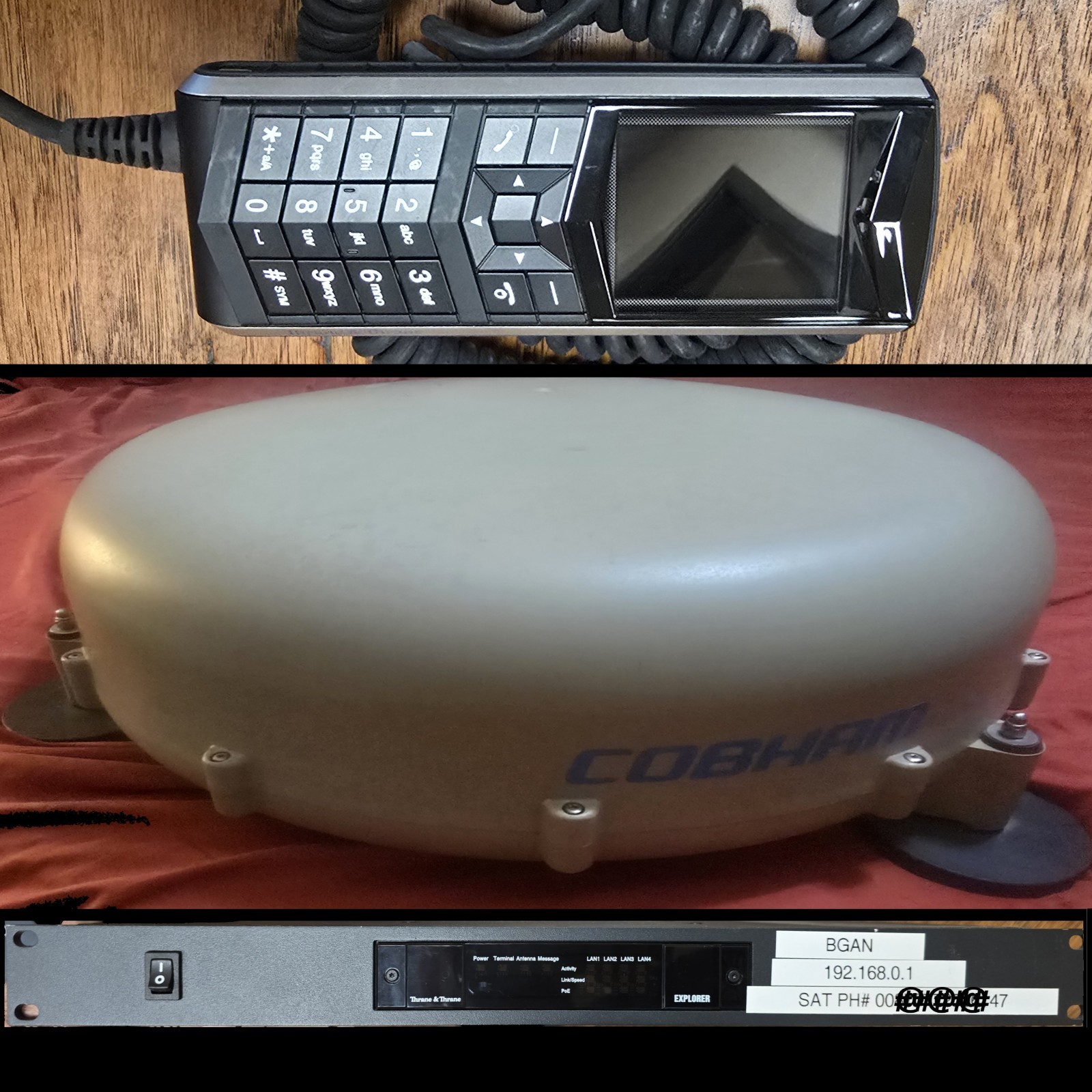 Thrane & Thrane EXPLORER 727 BGAN Rack BDU + TT-3053B Dome + PSU