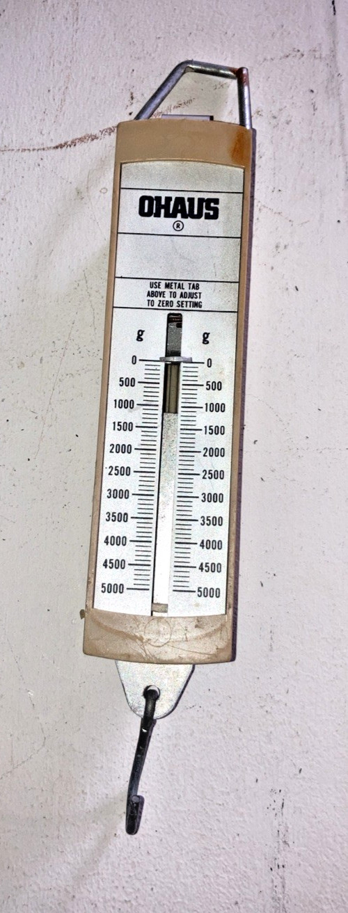 VINTAGE OHAUS Hanging Scale,Linear,5000g Capacity