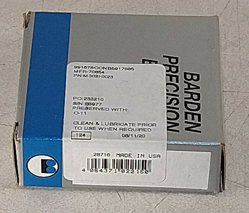 1 NEW BARDEN M302HX23 PRECISION BALL BEARING NIB ***MAKE OFFER***
