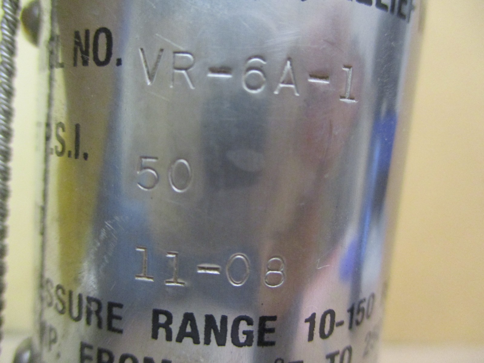 ECO Liquid Service Pressure Relief Valve VR-6A-1 Set P.S.I. 50 Idex 53606WVS