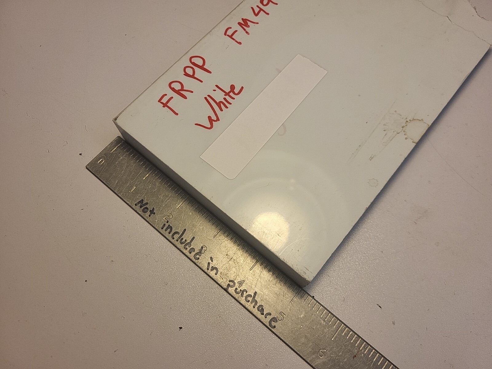 WHITE SHEET PP FRPP FM 4910 1″x5″x7″