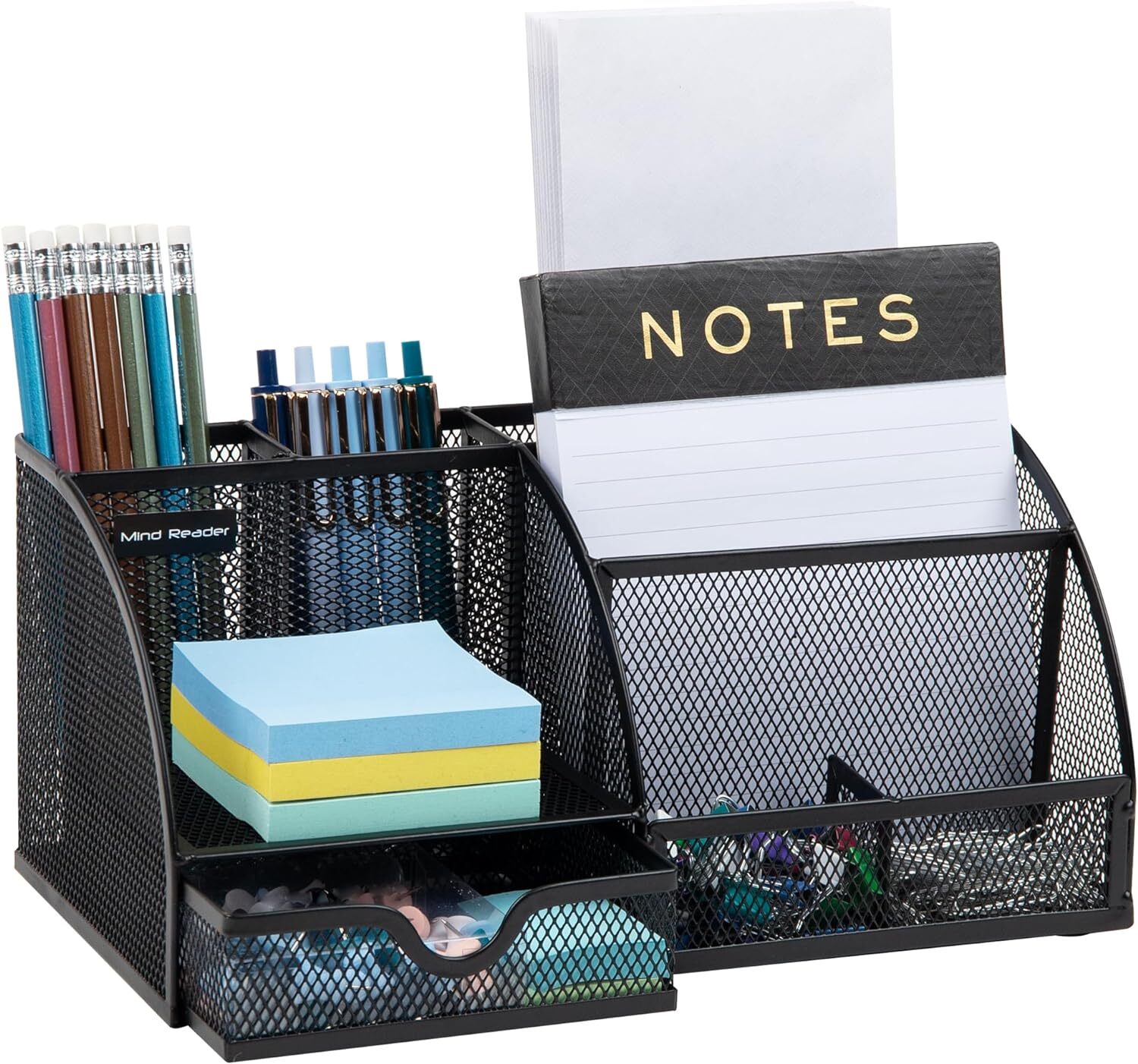 Mind Reader Desktop Organizer, File Storage, Accessory Black