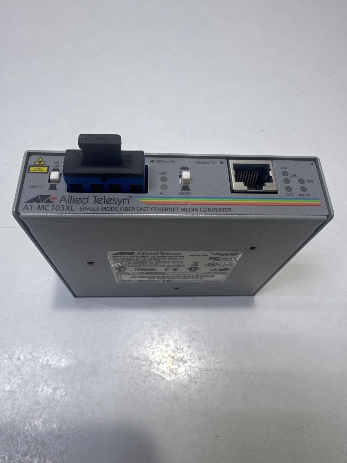 Allied Telesis AT-MC103XL Single Mode Fiber Fast Ethernet Media Converter