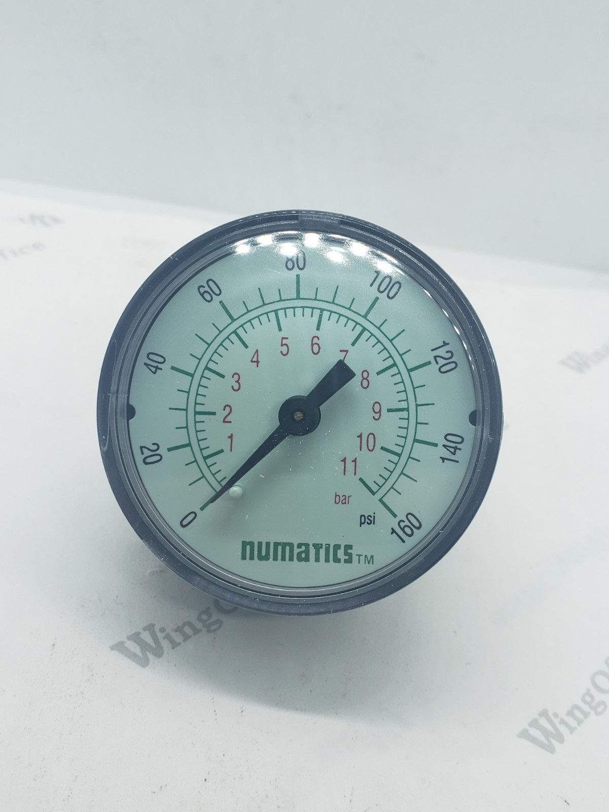 NUMATICS 214-188 PRESSURE GAUGE 0-160 PSI 1/4″ MALE NPT, LOT OF 2, NIB