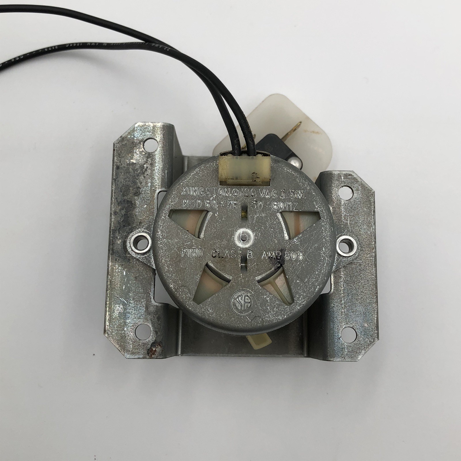 Kingston Timer Motor 60-3B 120VAC 3.5W 50-60Hz AMB 80°C