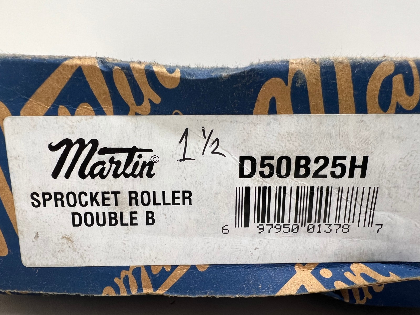 NEW OLD STOCK! MARTIN 25 TEETH 1-1/2″ BORE DOUBLE ROLLER CHAIN SPROCKET D50B25H