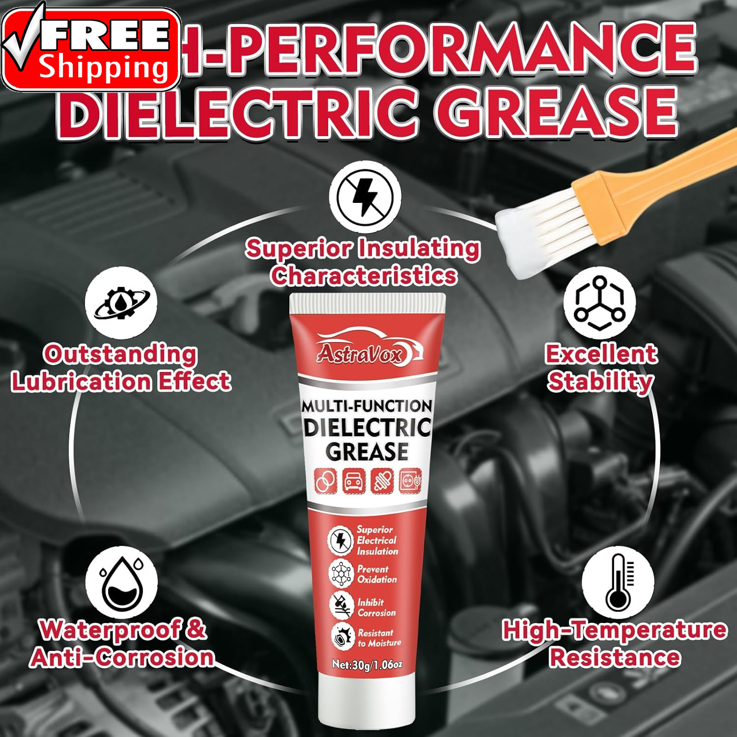 Silicone Dielectric Grease for Electrical Connectors Automotive, Spark Plug Grea
