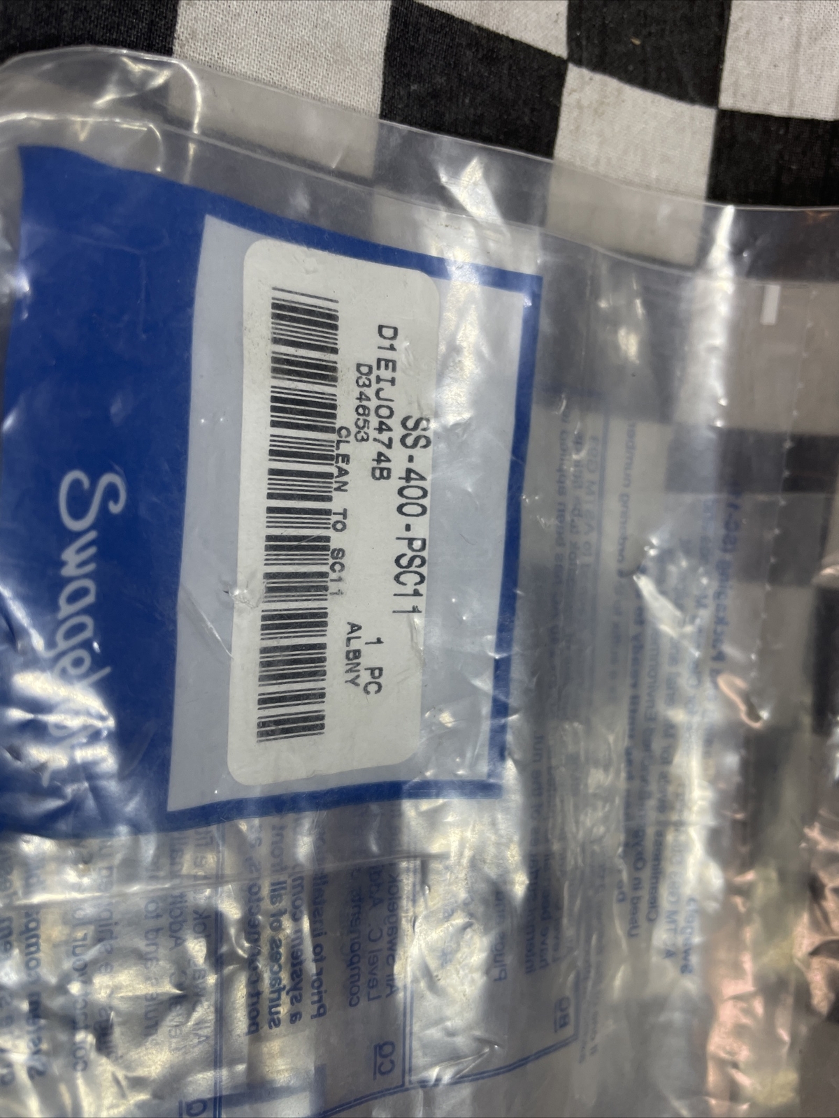 SWAGELOK SS-400-PSC11, SS400PSC11, CAP FOR 1/4″, LOT OF 5, SHIPSAMEDAY#1374V9