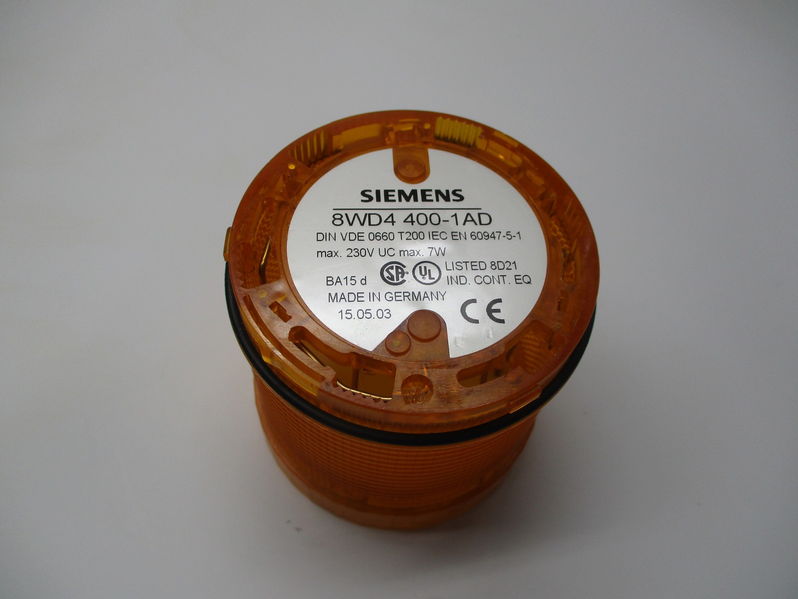 SIEMENS 8WD4400-1AD SIGNALING COLUMN AMBER NSNP