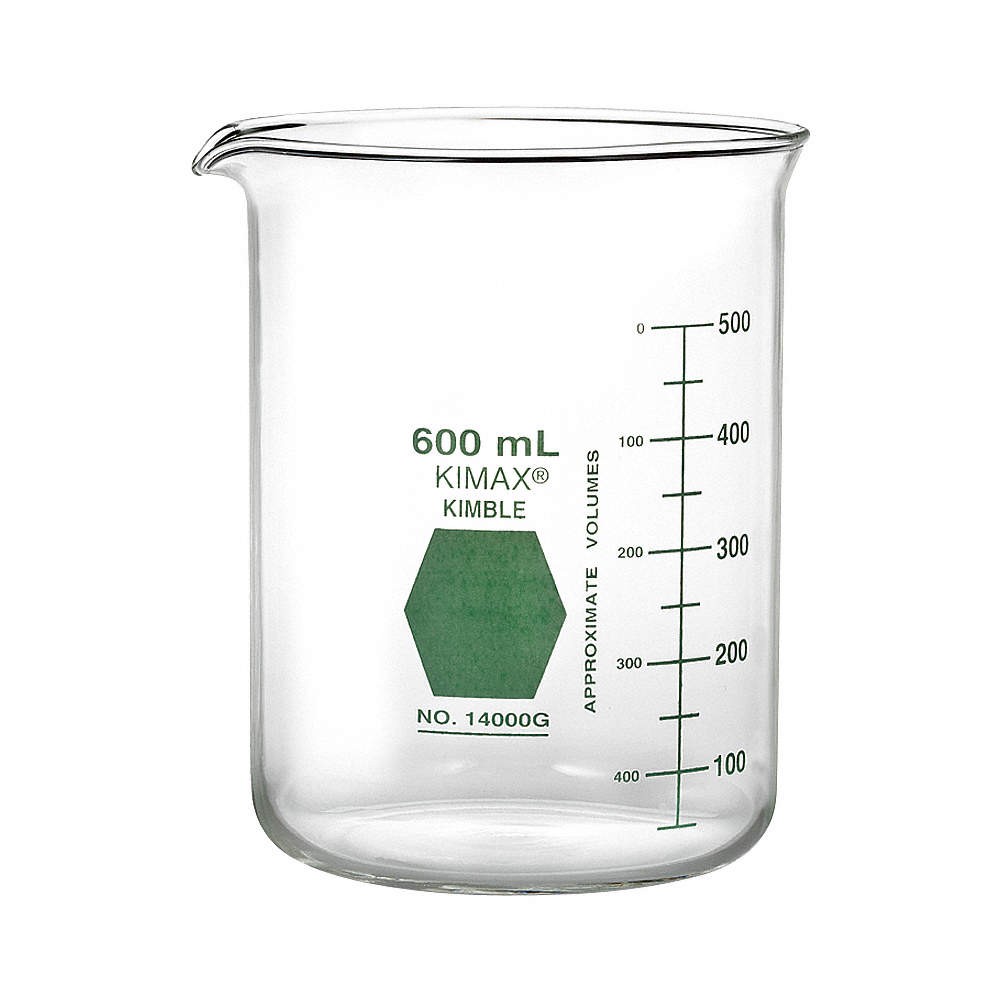 KIMBLE 14000G-150 Beaker,150 mL,81 mm H,57 mm Dia,PK12 26CV60