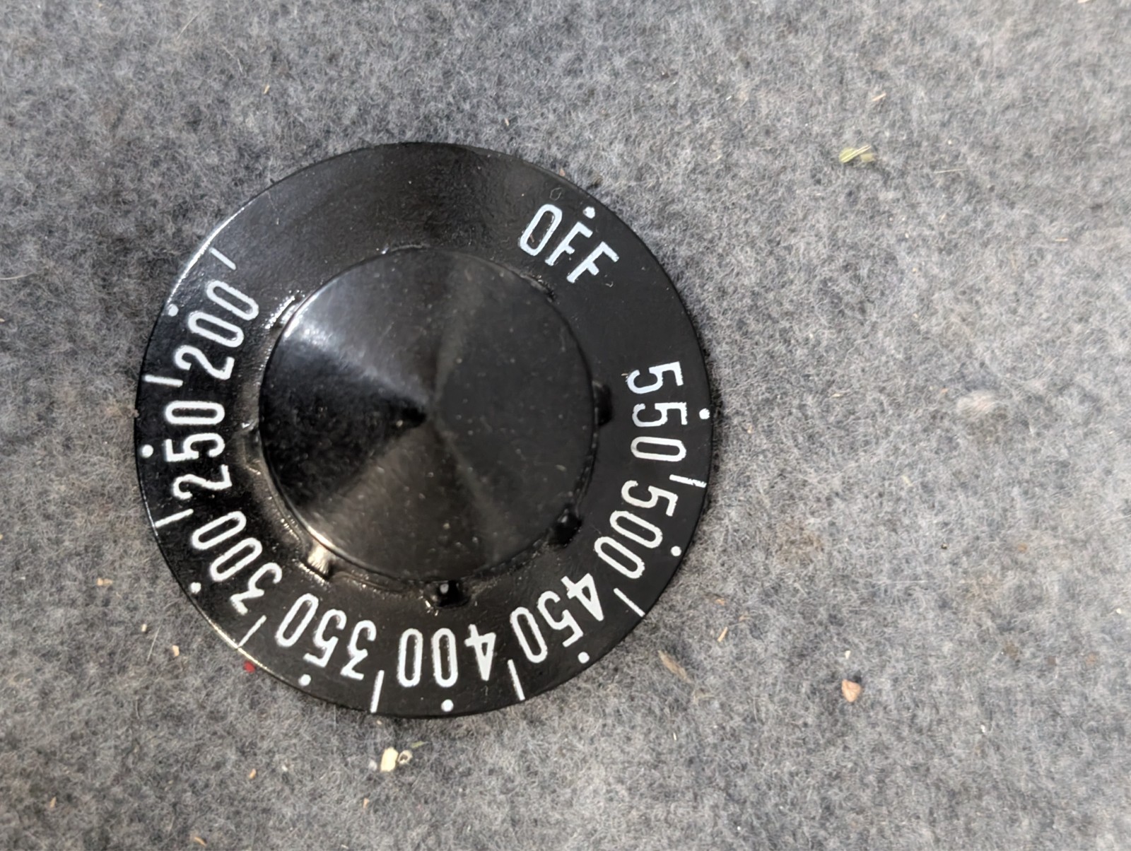 Dial 2-1/4 D Off-550-200 for Hobart 413976-1, Thermostat Dial, NOS