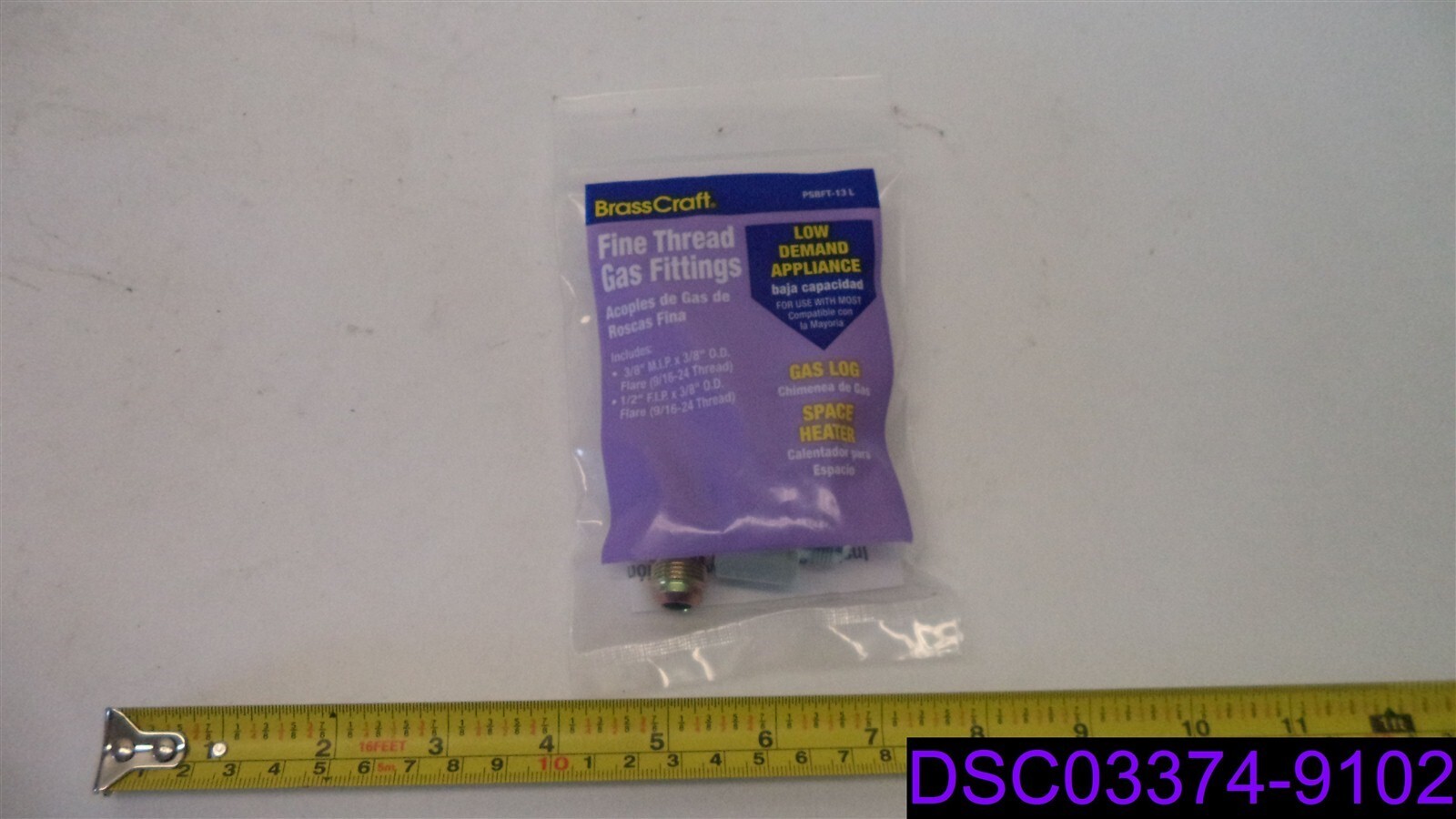 Qty = 5: Brass Craft Fine Thread Gas Fittings 3/8″ OD P/N PSBFT-13 L