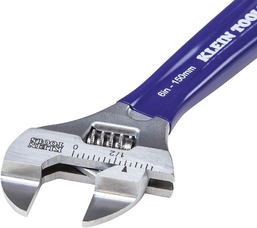 Klein Tools D86934 Adjustable Wrench W/slim Jaw and High Polish Chrome Finish,