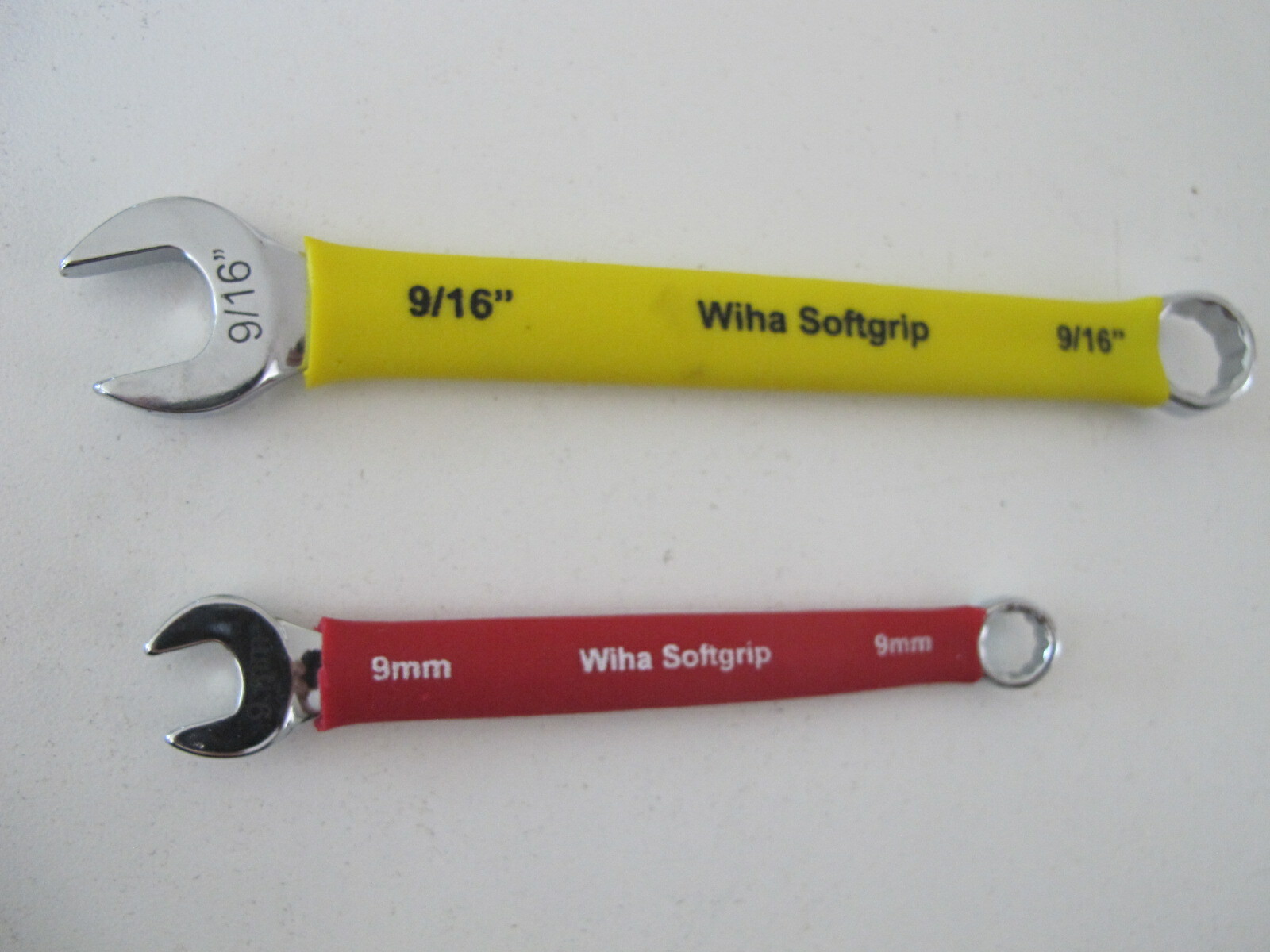 (2) Wiha 50005 50048 Soft Grip Combination Wrench Metric SPANNER 9mm 9/16″ 2-PCS