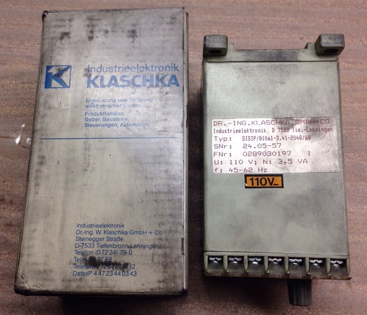 DR.-ING KLASCHKA GMBH+CO, SISIP/B10a1-3.41-2048/60, 0289030197 Shipsameday#1556L