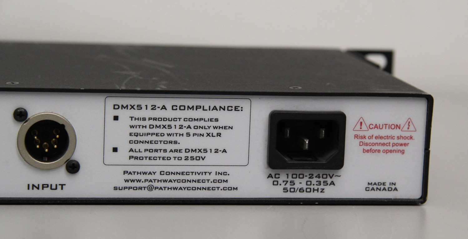 Pathway DMX Repeater Six Port Rack Mount DMX512 Splitter 8895