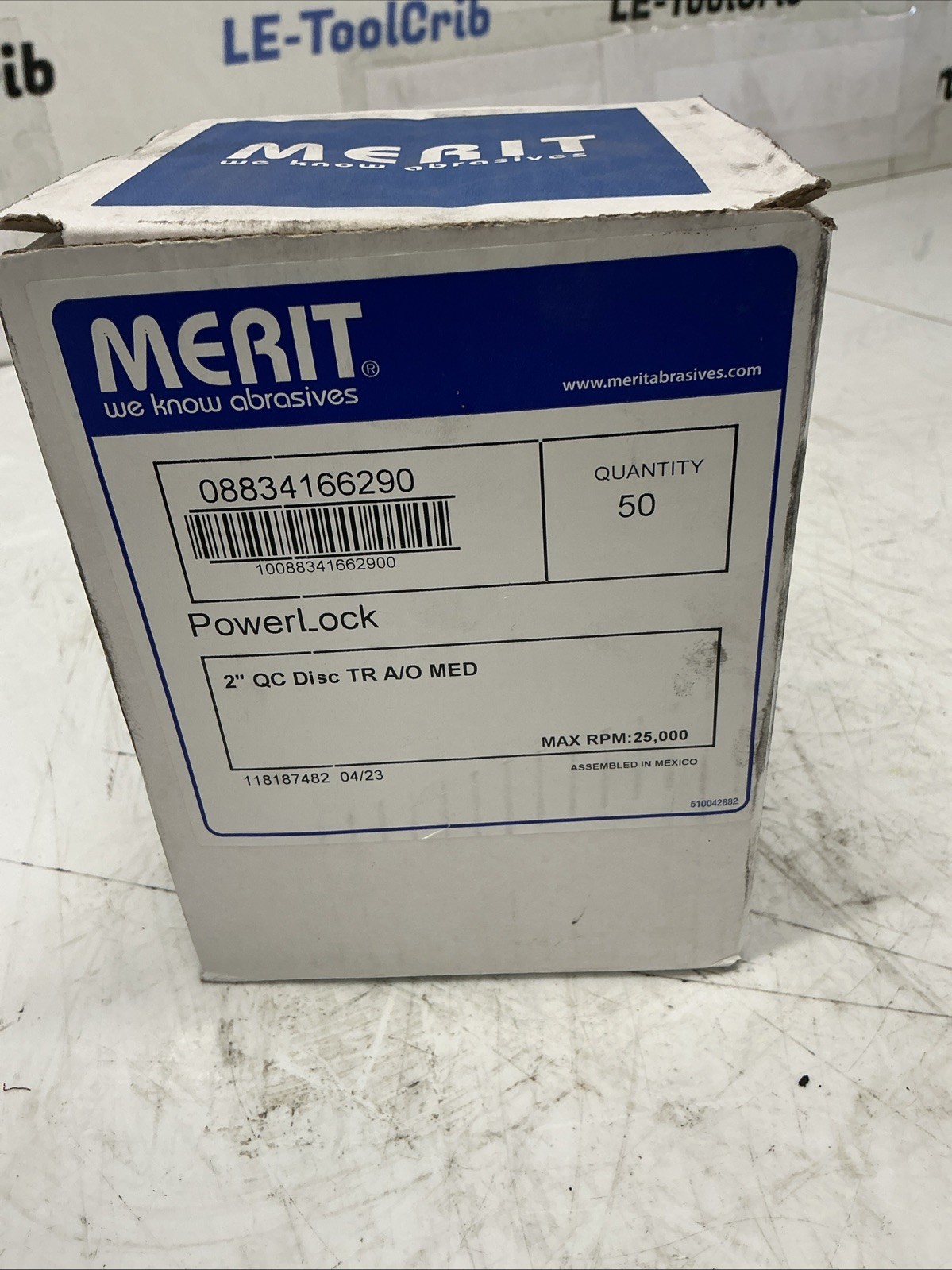 Merit Abrasives 2″ QC Disc TR A/O MED 08834166290 (50 pcs). W-789