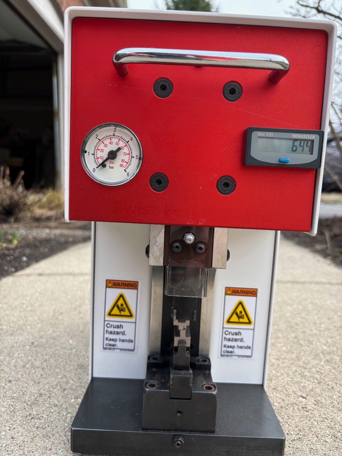SCHLEUNIGER CT 35 PNEUMATIC CRIMPING MACHINE, 85-110 PSI, 0.78″ MAX STROKE