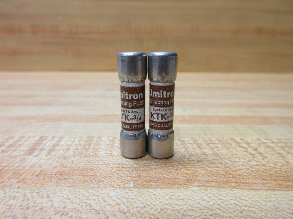 Buss KTK-3/4 Bussmann Fuse Cross Ref 6F130 (Pack of 2)